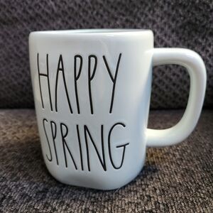 Rae Dunn Blue “HAPPY SPRING” Coffee/Tea Mug New No Box